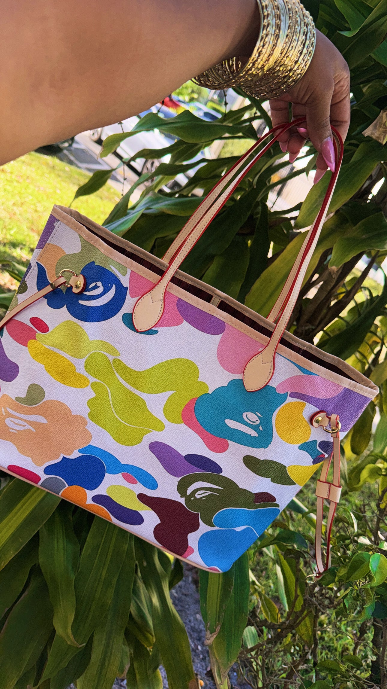 Rainbow Camo Tote